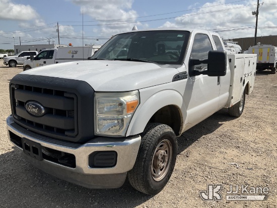 (Waxahachie, TX) 2012 Ford F250 SD 4x4 Extended-Cab Service Truck Runs & Moves) (Jump To Start, Crac