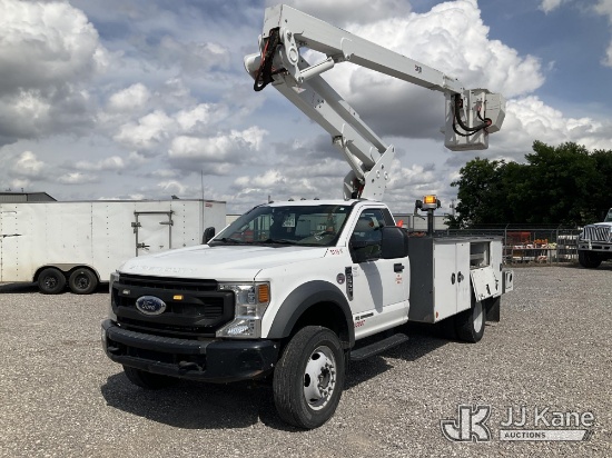 (Oklahoma City, OK) ETI ETC40IH, Articulating & Telescopic Bucket Truck mounted behind cab on 2021 F