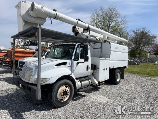(Hawk Point, MO) Altec LRV-56, Over-Center Bucket Truck mounted behind cab on 2012 International Dur