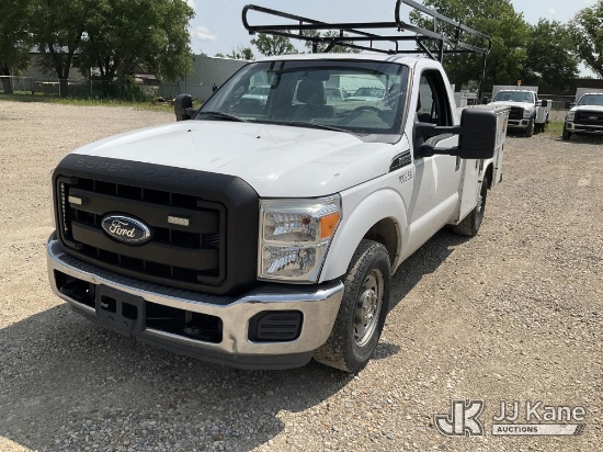 (Topeka, KS) 2012 Ford F250 Service Truck Runs & Moves) (Cracked Windshield, Jump To Start, Broken P