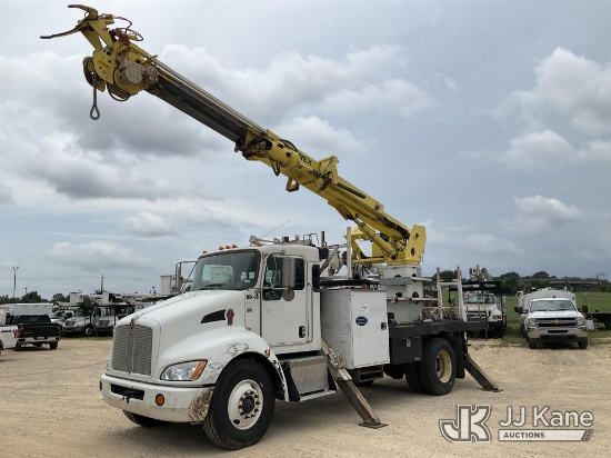(Houston, TX) Terex/Telelect XL4045, Digger Derrick rear mounted on 2009 Kenworth T370 Flatbed/Utili