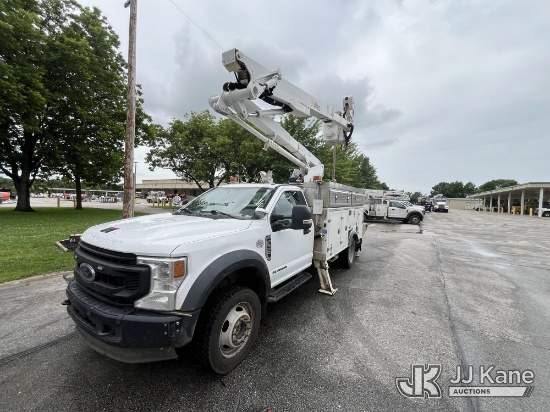 (Fayetteville, AR) Altec AT48M, Articulating & Telescopic Material Handling Bucket Truck rear mounte