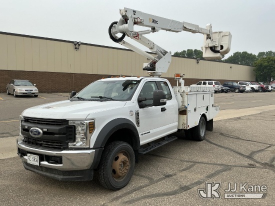 (Bismarck, ND) Altec AT37G, Articulating & Telescopic Bucket Truck mounted behind cab on 2019 Ford F