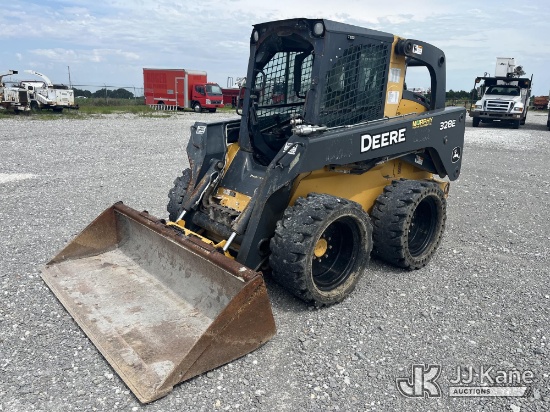 (Hawk Point, MO) 2015 John Deere 328E Rubber Tired Skid Steer Loader Runs, Moves & Operates) (Rust D