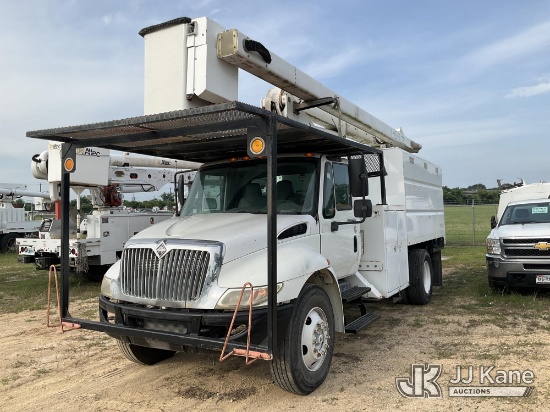 (Houston, TX) HiRanger XT55, Over-Center Bucket Truck mounted behind cab on 2009 International 4300 