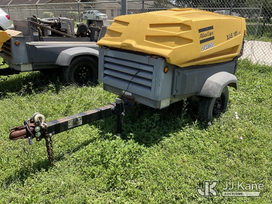 (Cypress, TX) 2013 Atlas Copco XAS185 Portable Air Compressor, trailer mtd No Title) (Not Running, C