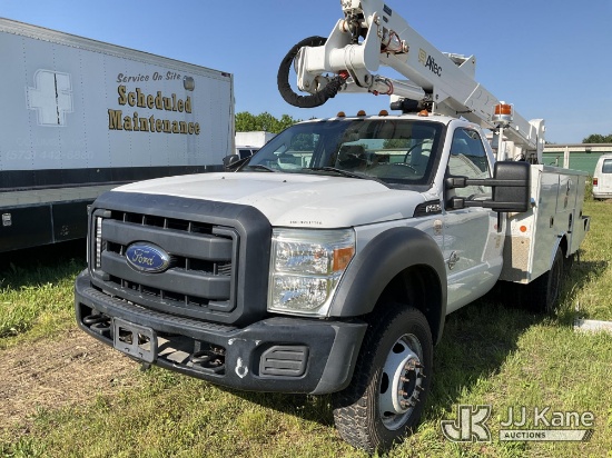 (Joplin, MO) Altec AT37G, Articulating & Telescopic Bucket Truck mounted behind cab on 2016 Ford F55