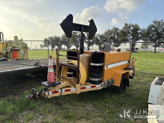 (Houston, TX) 2003 Team Fenex f-121-NG Pump Trailer Not Running, Condition Unknown) (Engine Missing 