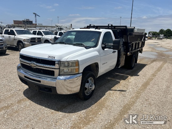 (Waxahachie, TX) 2009 Chevrolet Silverado 3500HD Flatbed Truck, City of Plano Owned Runs & Moves) (L