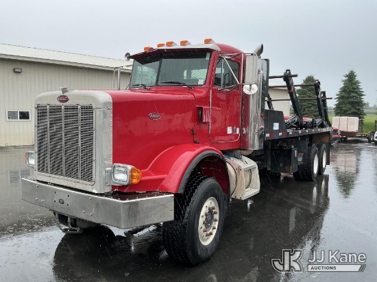 (Maple Lake, MN) 2004 Peterbilt 357 6x6 T/A Flatbed/Utility Truck, 3 Reel Loader/Carrier. Customer S