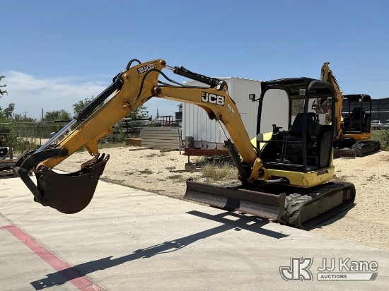 (San Antonio, TX) 2012 JCB 8045 Mini Hydraulic Excavator Runs, Moves & Operates)(Seller States: Hydr