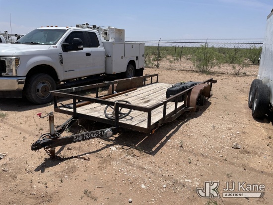 (Odessa, TX) 2001 C&M Trailers Equipment Trailer Missing wheels