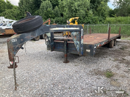 (Oklahoma City, OK) 1978 Twin River Trailer FLAT BED T/A Goose Neck Equipment Trailer Not Towable