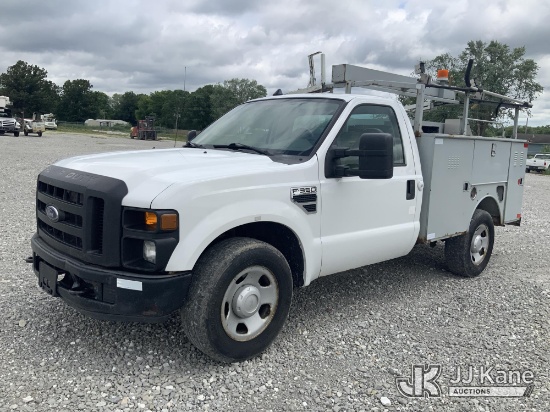 (Hawk Point, MO) 2008 Ford F350 Enclosed Service Truck Runs & Moves) (Idles Rough, Check Engine Ligh