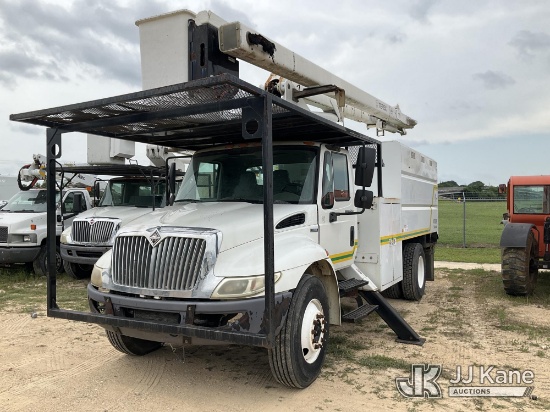 (Houston, TX) HiRanger XT55, Over-Center Bucket Truck mounted behind cab on 2009 International 4300 