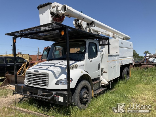 (Joplin, MO) Altec LRV56, Over-Center Bucket Truck mounted behind cab on 2010 Freightliner M2106 Chi