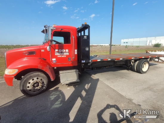 (San Marcos, TX) 2017 Peterbilt 337 Flatbed Truck Not Running, Condition Unknown
