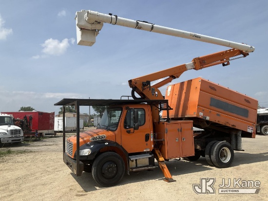(South Beloit, IL) Altec LRV 55, Over-Center Bucket Truck mounted behind cab on 2011 Freightliner M2