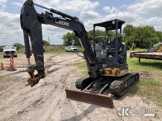(La Grange, TX) 2017 John Deere 35G Mini Hydraulic Excavator Runs, Moves & Operates) (Starts, Bucket