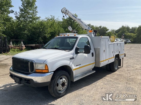 (Des Moines, IA) 1999 Ford F550 Mechanics Service Truck Runs, Moves & Operates