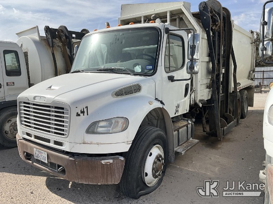 (Kermit, TX) 2013 Freightliner M2 106 T/A Trash Compactor Truck Runs & Moves) (Engine Lights On, Eng