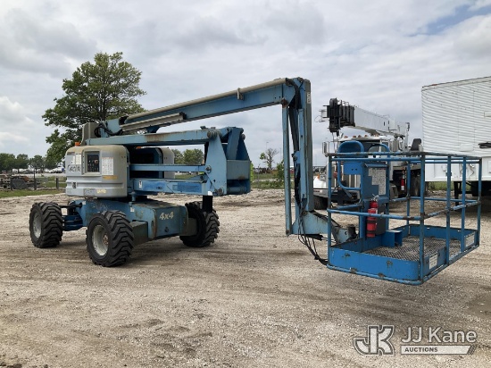 (Kansas City, MO) 2005 Genie Z-60/34 4x4 Self-Propelled Telescopic Manlift, Evergy Unit Runs, Moves,