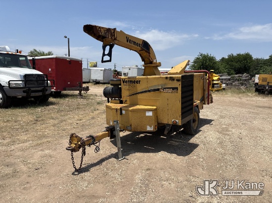 (San Antonio, TX) 2006 Vermeer BC1800XL Chipper (18in Disc) No Title) (Not Running, Condition Unknow