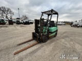 (South Beloit, IL) Mitsubishi FGC25K Solid Tired Forklift Runs, Moves & Operates) (LPG Tank Not Incl