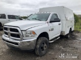(Kansas City, MO) 2016 RAM 3500 4x4 Enclosed Service Truck Wrecked) (Runs) (Starts With Jump, Doesn'