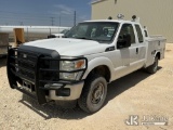 (Big Spring, TX) 2015 Ford F250 4x4 Extended-Cab Service Truck Runs & Moves) (Jump To Start, Missing