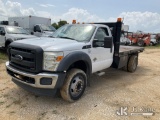 (Houston, TX) 2016 Ford F550 Flatbed/Service Truck, truck is worn out time to retire Runs & Moves) (