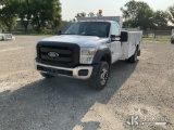 (Topeka, KS) 2012 Ford F450 Service Truck Runs & Moves) (Coolant Leak, Curb Side From Body Door Does