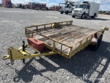 (Hawk Point, MO) 1996 Custom Trailers Flatbed Trailer Used) (Paint Damage, Rust Noted