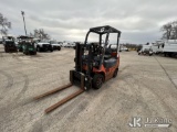 (South Beloit, IL) Toyota 7FGCU25 Cushion Tired Forklift Runs, Moves, Operates)(LP Tank Not Included