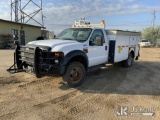 (Huron, SD) 2008 Ford F550 4x4 Flatbed/Service Truck Run & Moves) (Rust Damage, Seller states has va