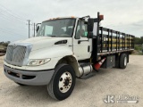 (San Antonio, TX) 2013 International Durastar 4300 Stake Truck Runs & Moves) (Starts, Lift Gate Oper