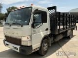 (San Antonio, TX) 2017 Mitsubishi Fuso FE Stake Truck Runs & Moves) (Starts, Seller States: Lift Gat
