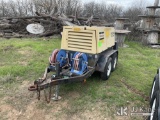 (San Antonio, TX) 2002 Atlas Copco XAS96 Portable Air Compressor, trailer mtd Runs & Operates) (Jump