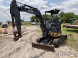 (La Grange, TX) 2017 John Deere 35G Mini Hydraulic Excavator Runs, Moves & Operates) (Starts, Bucket