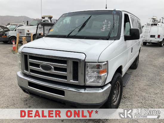 (Jurupa Valley, CA) 2014 Ford E-350 Cargo Van Runs & Moves) (Needs Drive Cycle, Interior Stripped Of