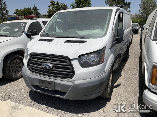 (Jurupa Valley, CA) 2018 Ford Transit Cargo Van Not Running, Conditions Unknown, Wrecked) (Missing G