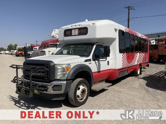 (Jurupa Valley, CA) 2016 Ford F-550 Passenger Bus Runs & Moves) (Check Engine Light On, Engine Runs 