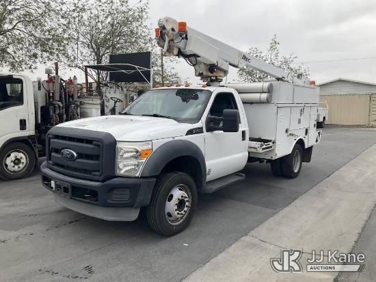 (Jurupa Valley, CA) Altec AT200-A, Telescopic Bucket Truck mounted behind cab on 2012 Ford F450 Serv