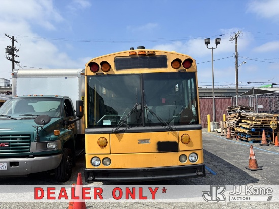 (Jurupa Valley, CA) 2003 Thomas Safeline HDX School Bus Not Running, Condition Unknown) (Missing Par