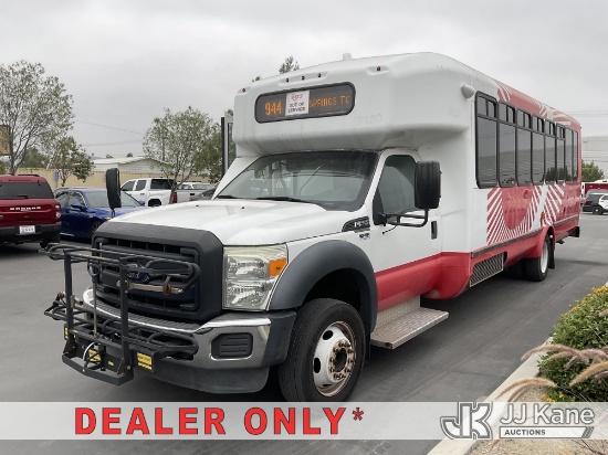 (Jurupa Valley, CA) 2016 Ford F-550 Passenger Bus Runs & Moves) (Burning Rubber Smell From Engine