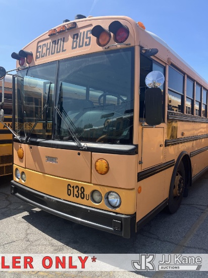 (Jurupa Valley, CA) 2003 Thomas SAFTLINE HDX School Bus Not Running, Condition Unknown