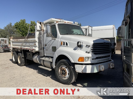 (Jurupa Valley, CA) 2008 Sterling LT9500 6x4 T/A Dump Truck Not Running, Condition Unknown) (No Key,