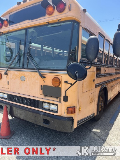 (Jurupa Valley, CA) 2003 Blue Bird A3RE 8400s School Bus Not Running, Condition Unknown