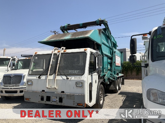 (Jurupa Valley, CA) 2013 Crane Carrier Company Trash Truck Runs, & Move) (Bad Charging, Check Engine