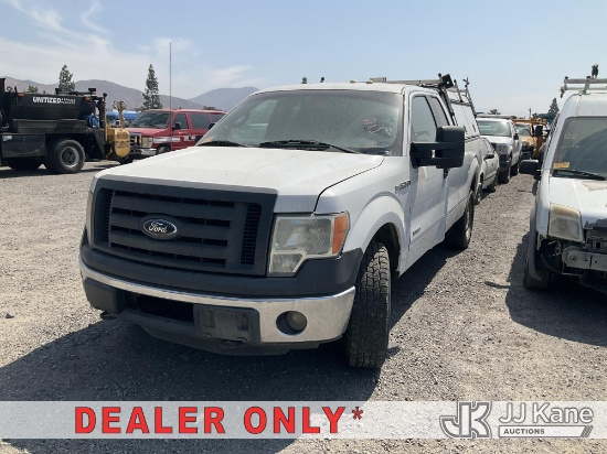 (Jurupa Valley, CA) 2012 Ford F150 4x4 Extended-Cab Pickup Truck Not Running, Condition Unknown